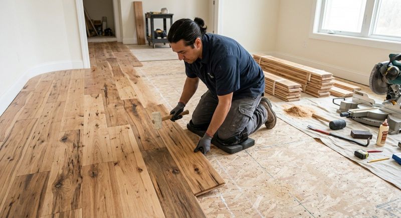 Hickory Floor Installation in Manassas, VA