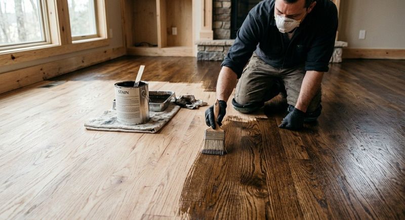 Walnut Floor Staining in Alpharetta, GA