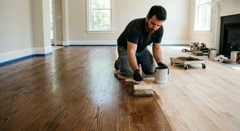 Wood Floor Staining in Kansas City, KS