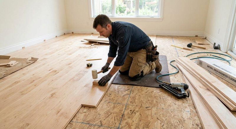 Birch Floor Installation in Austin, TX