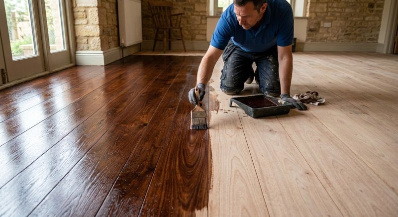Maple Floor Staining in Kansas City, KS