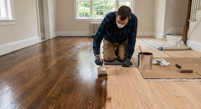 Maple Floor Staining in Alpharetta, GA