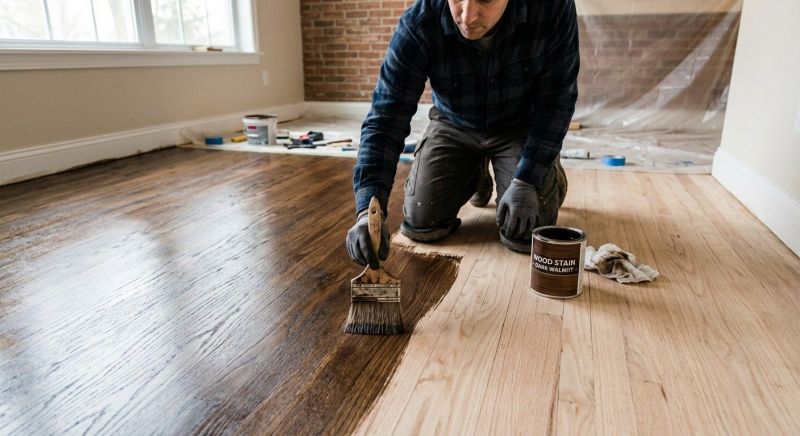 Maple Floor Staining in Overland Park, KS