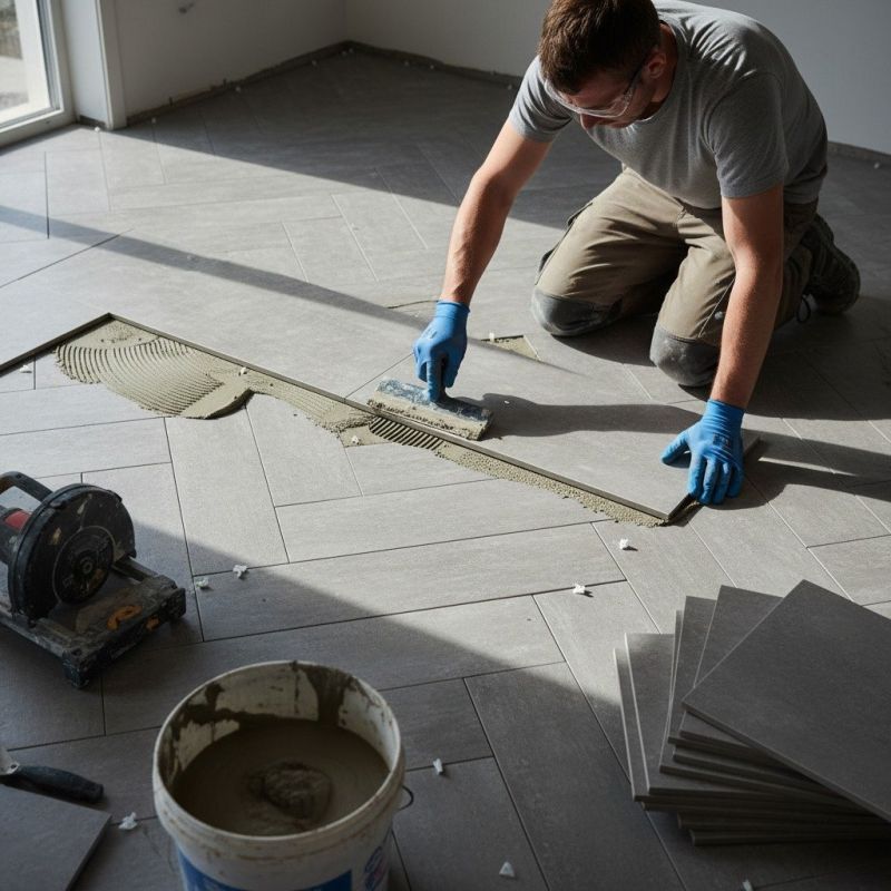 Mosaic Tile Floor Installation in Frederick, MD