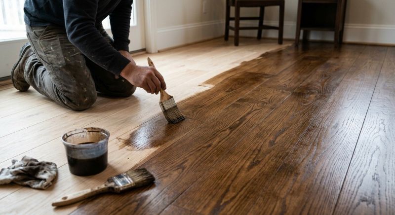 Oak Floor Staining in Kansas City, KS