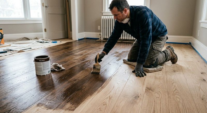 Oak Floor Staining in Olathe, KS