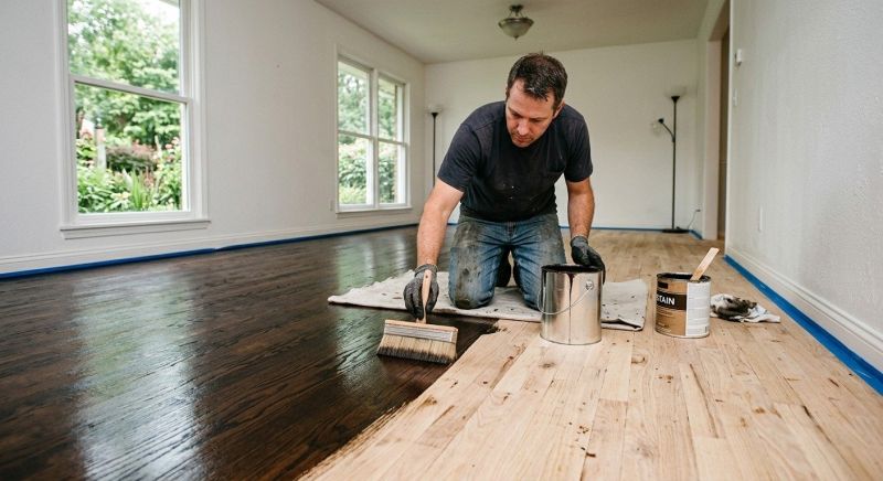 Oak Floor Staining in Olathe, KS