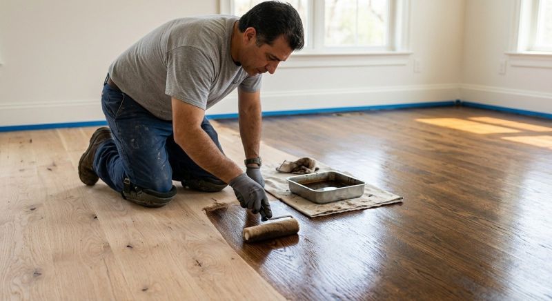 Walnut Floor Staining in Alpharetta, GA