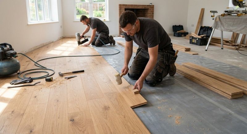 White Oak Floor Installation in San Antonio, TX