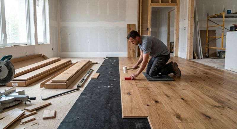 Wide Plank Floor Installation in Manassas, VA